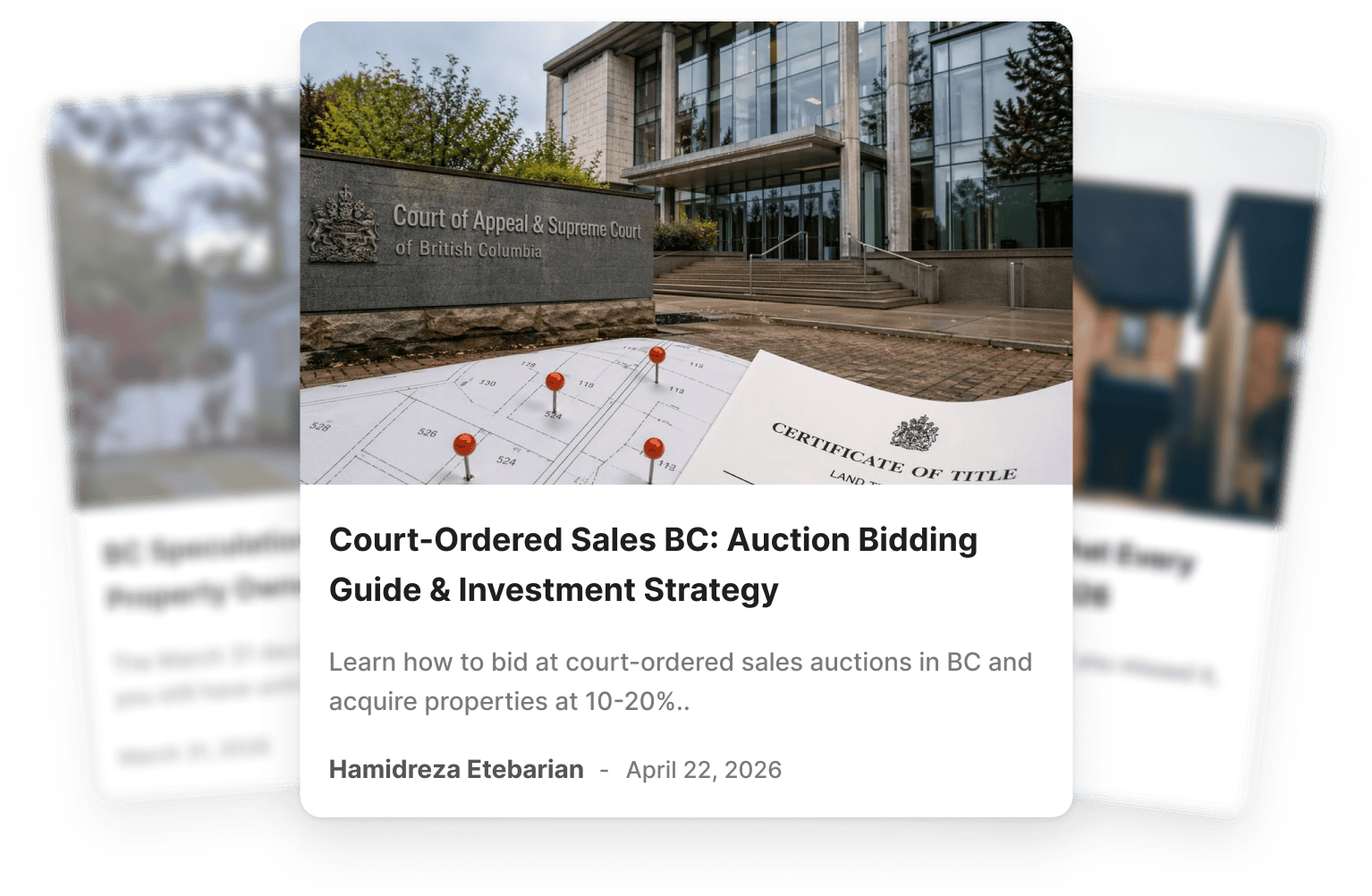 Court-Ordered Sales BC: Auction Bidding Guide & Investment Strategy
