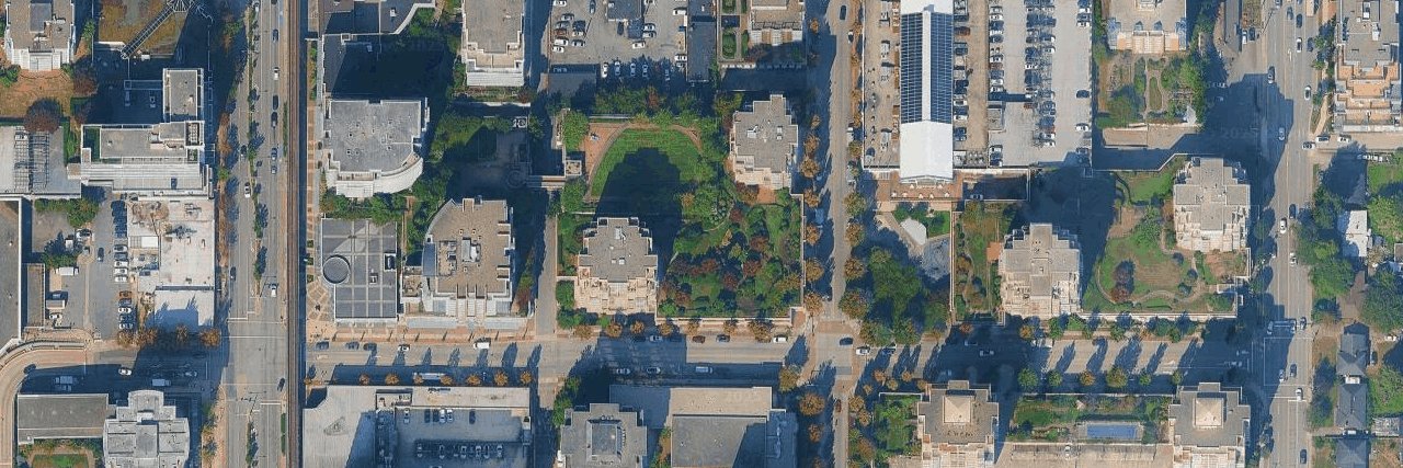 Evergreen aerial view