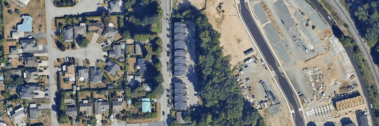 Urban Hillside aerial view