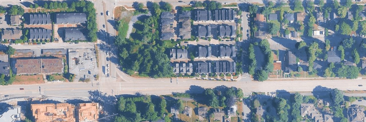 Creekside aerial view