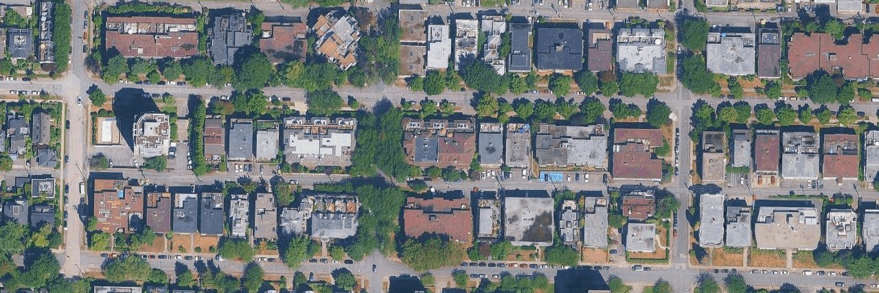 The Old Kits Townhomes aerial view