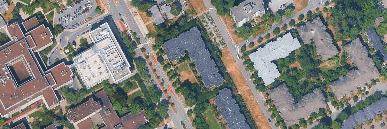 Chaucer Hall aerial view