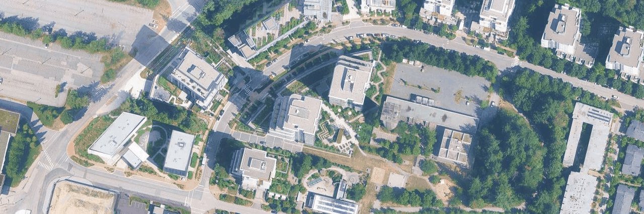 Crescent Court aerial view