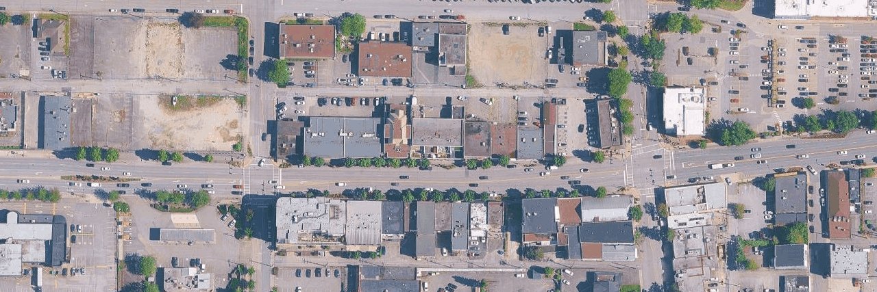 Schecker Building aerial view