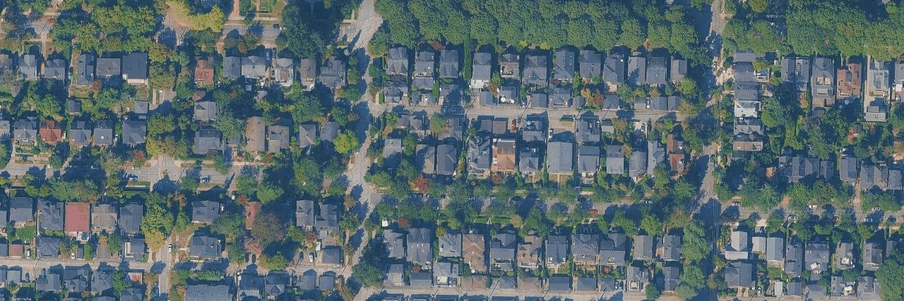 Columbia Mews aerial view