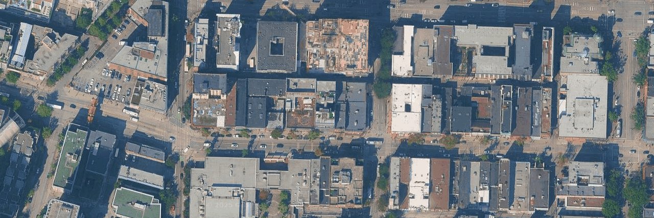 East aerial view