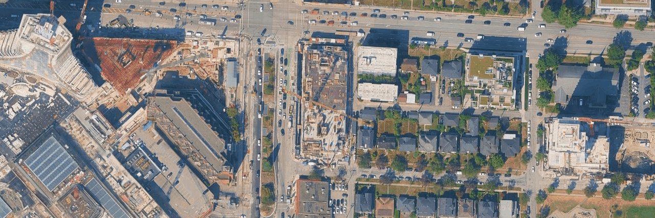 Claridge House aerial view