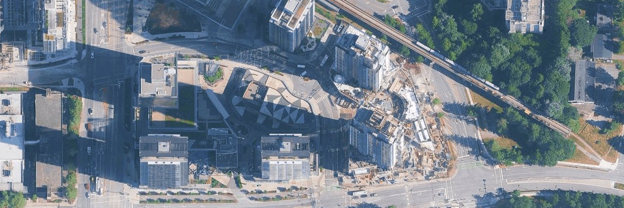 Plaza One aerial view