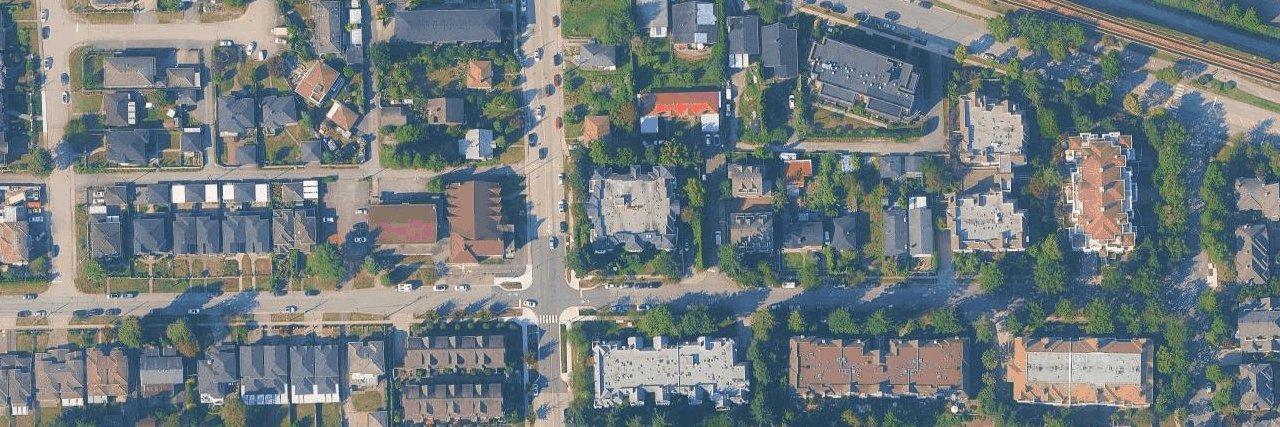 Victory Court aerial view