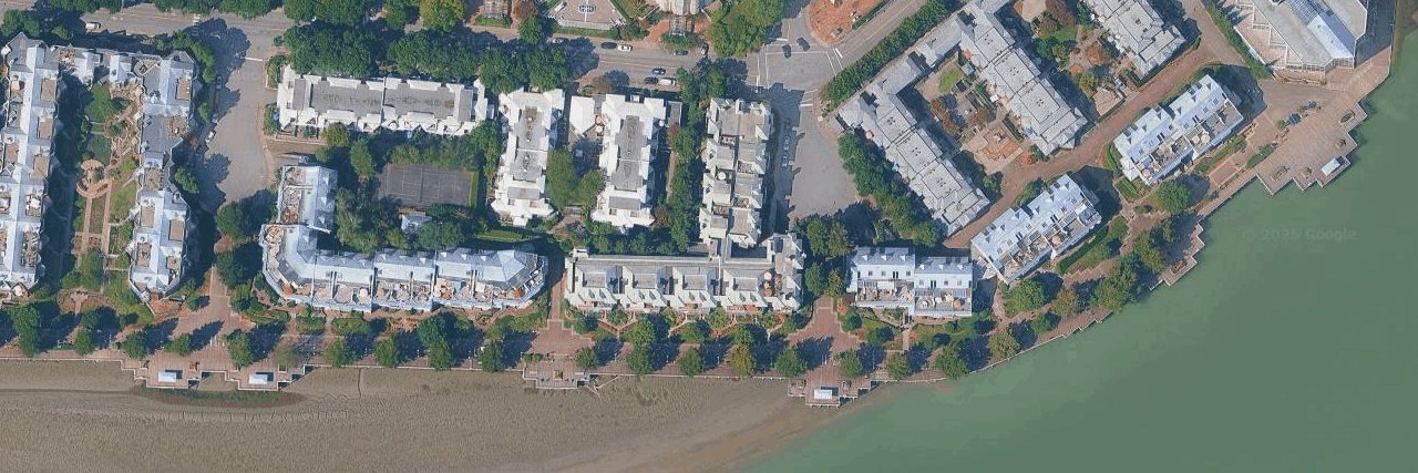 Dockside aerial view