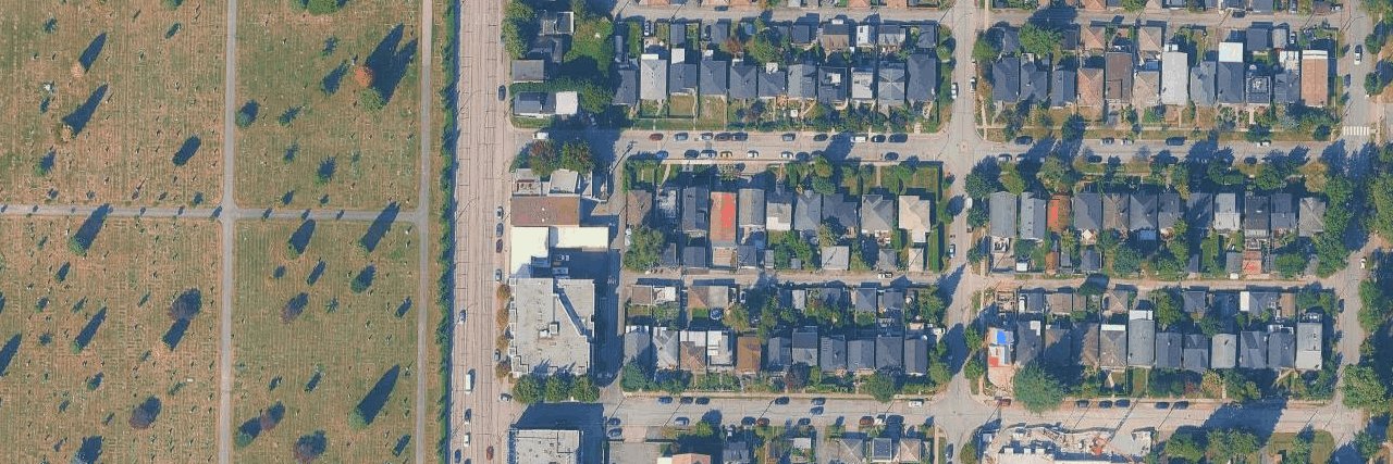 Cedar Cottage aerial view