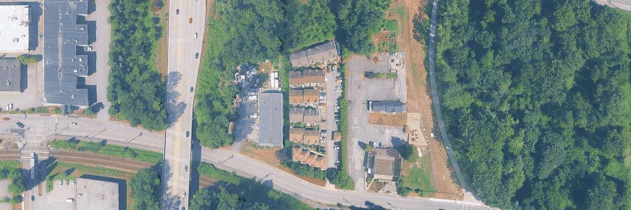 Habitat Townhouses aerial view