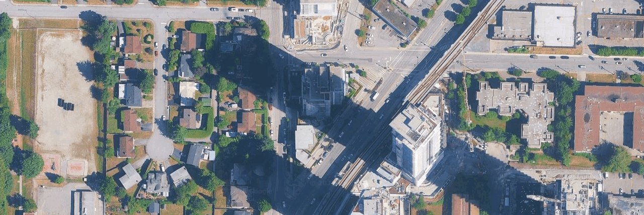 The Burquitlam Capital aerial view