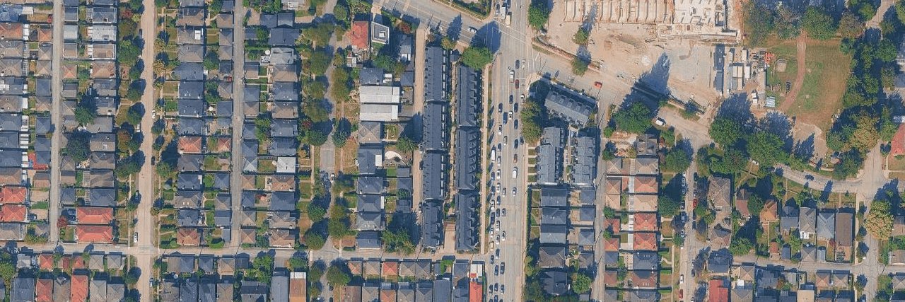 Oak + Park aerial view