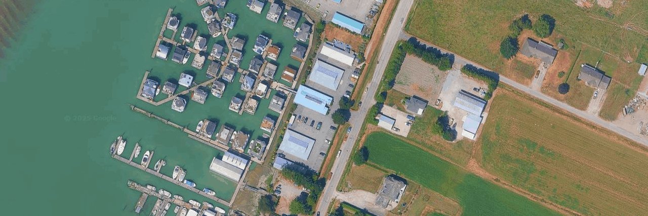 Canoe Pass Village aerial view