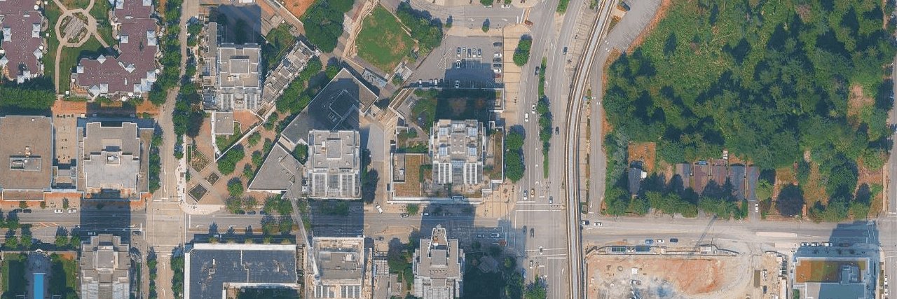 Evergreen aerial view