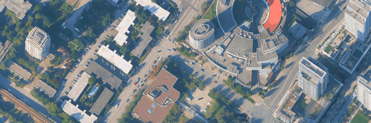 The Crystal aerial view