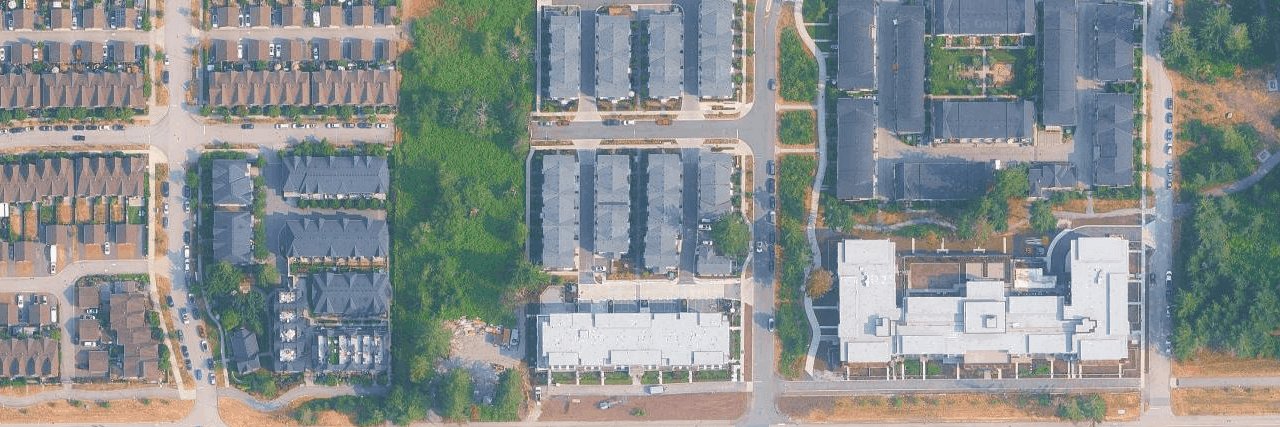 Holden Row aerial view