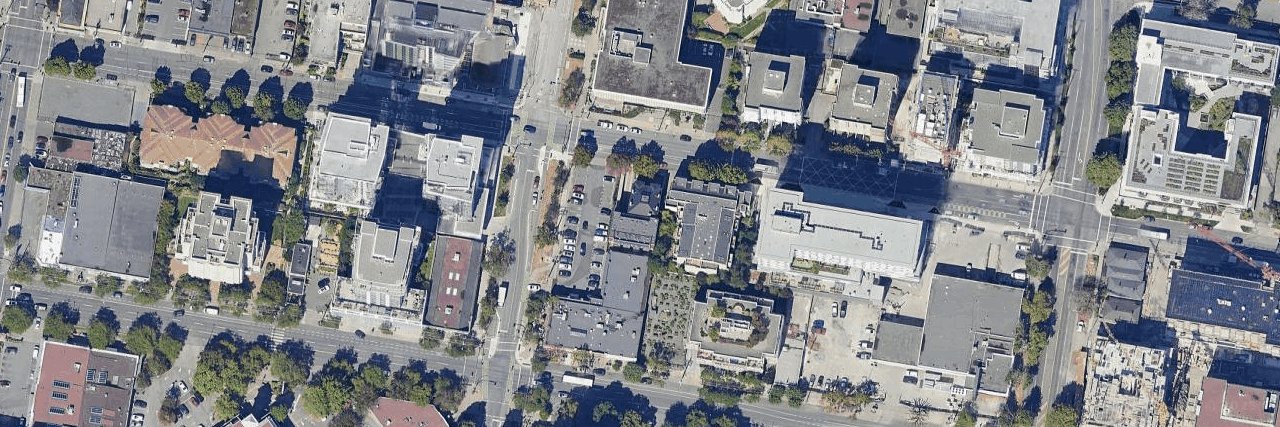 The Bossi House aerial view