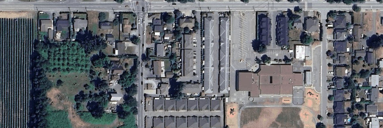 Woodstone Pl aerial view