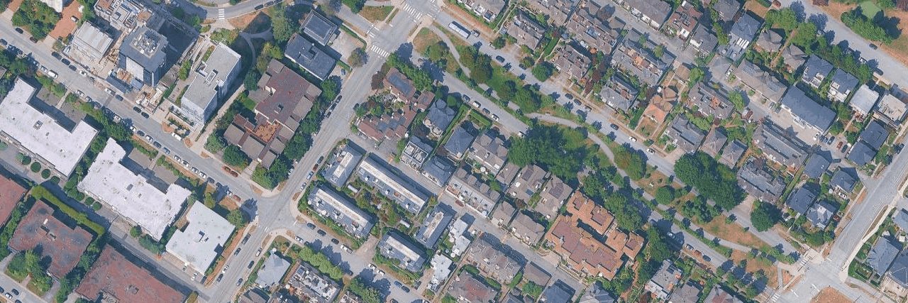 The Paine Residence aerial view
