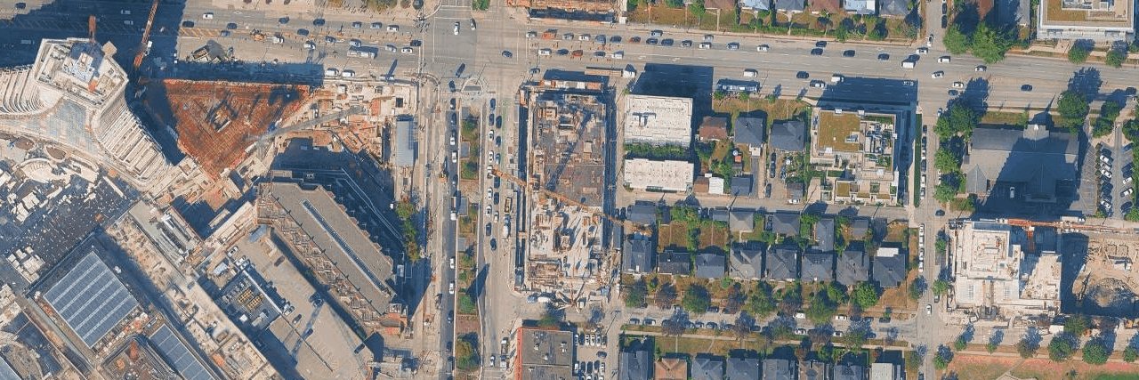 Claridge House aerial view