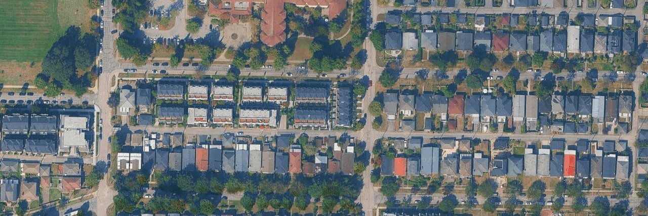 W 62nd Townhome aerial view