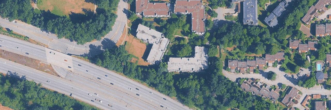 Brookside Court aerial view