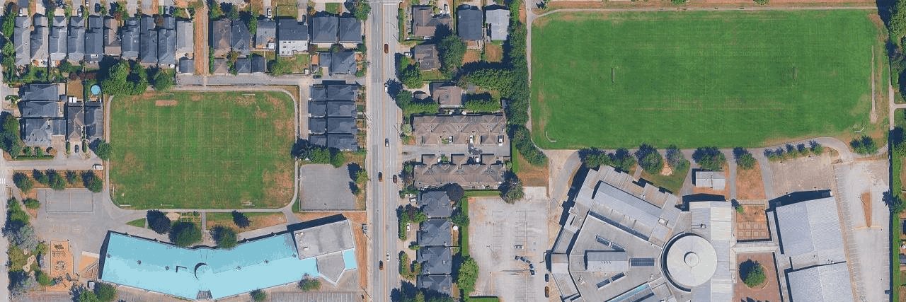 Evergreen Court aerial view