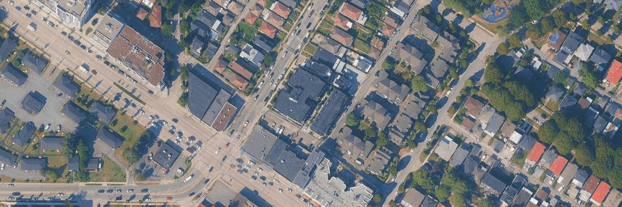 Slocan Park aerial view