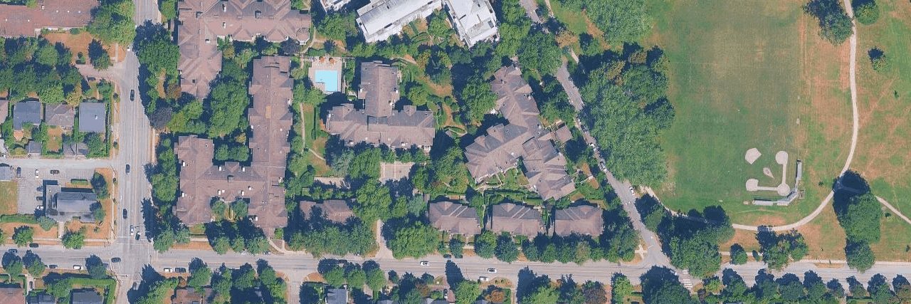 Maclure House aerial view