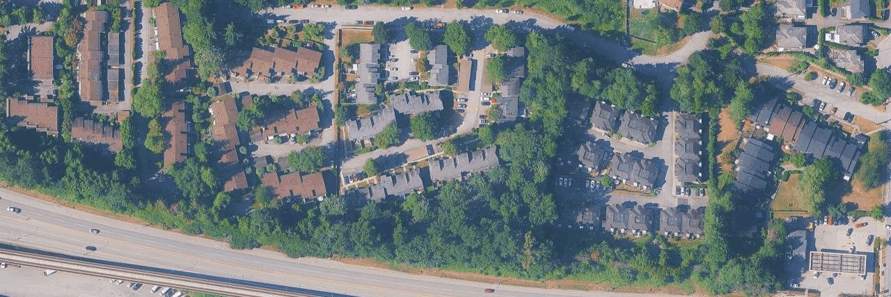 Creekside aerial view