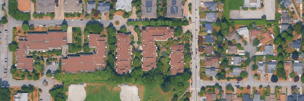 Stratford Gardens aerial view