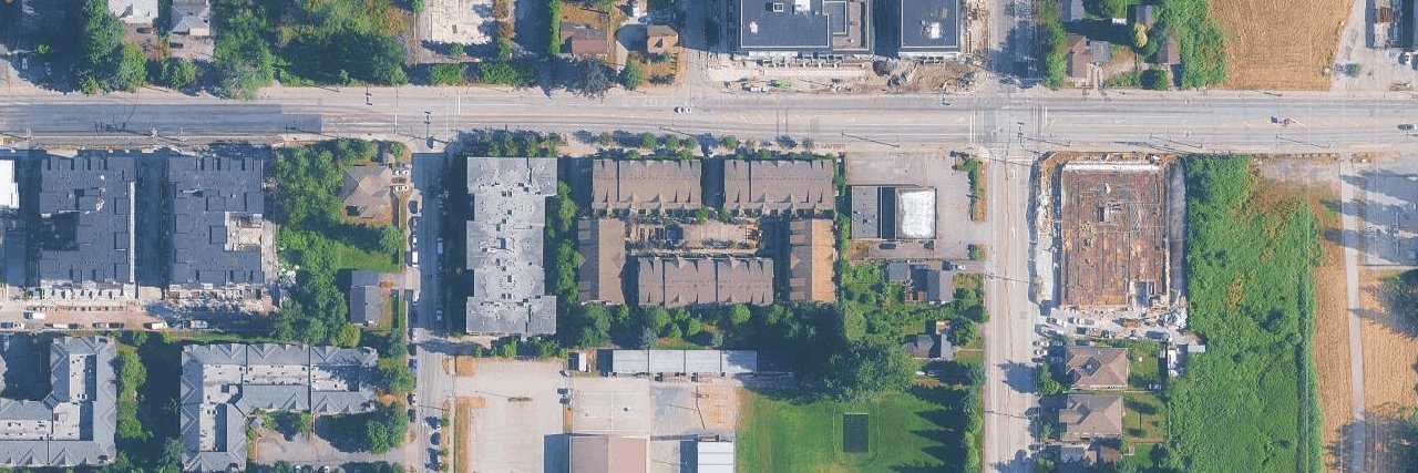 Aura Townhomes aerial view