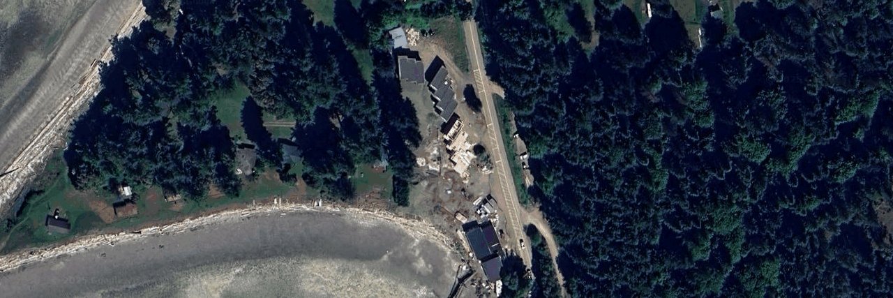The Hornby Island Vacation Suites aerial view
