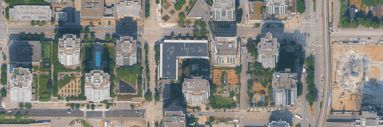 Kensington Court aerial view