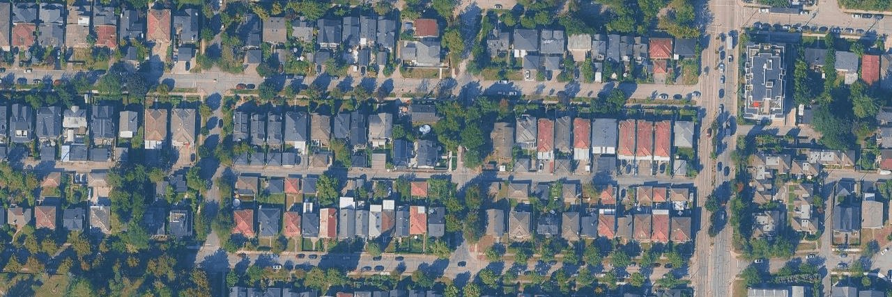 Cedar Cottage aerial view