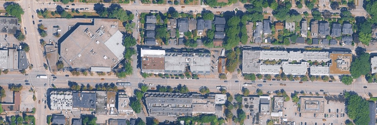 The Maguire Building aerial view