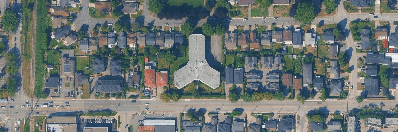 Mellis Gardens aerial view