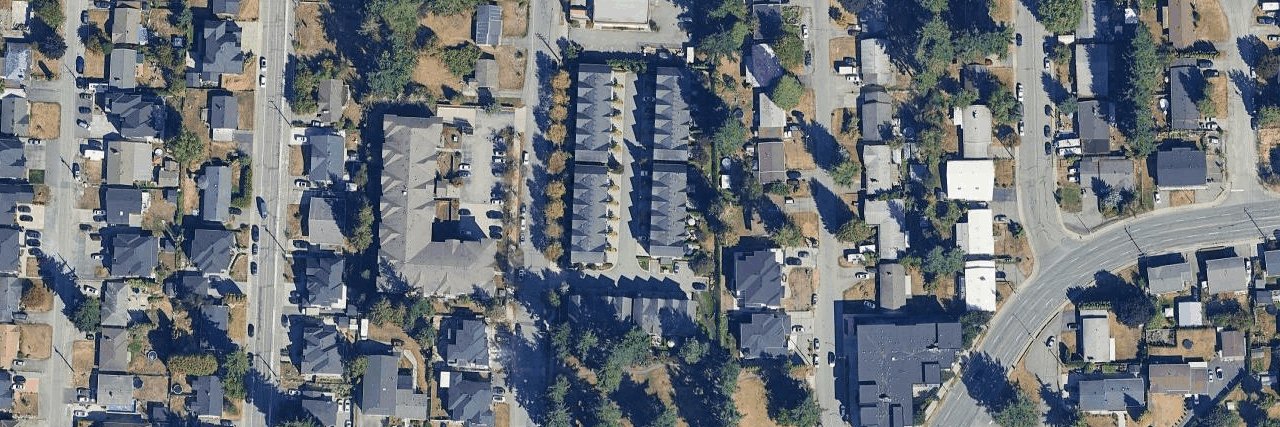 Brownstones aerial view