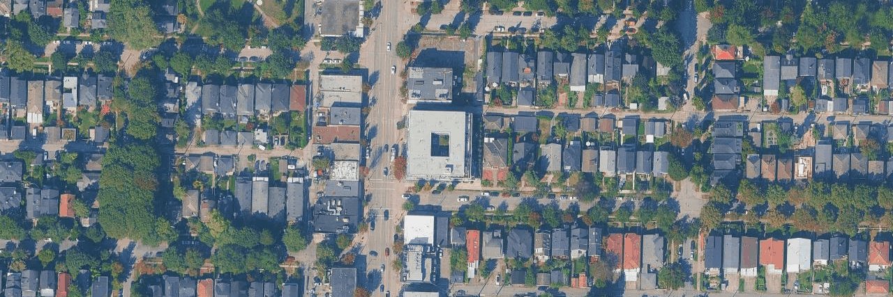 Main & Twentieth aerial view