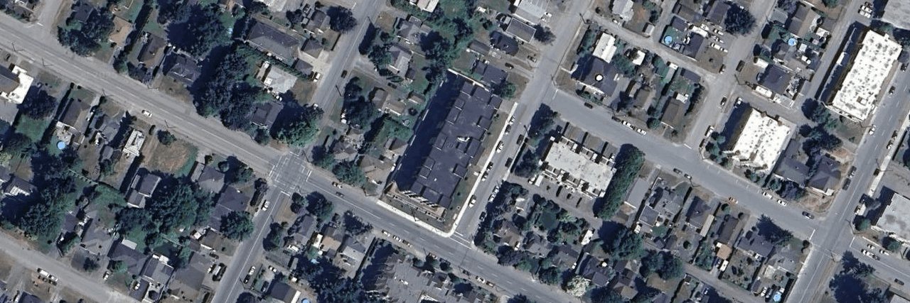 The Robson aerial view