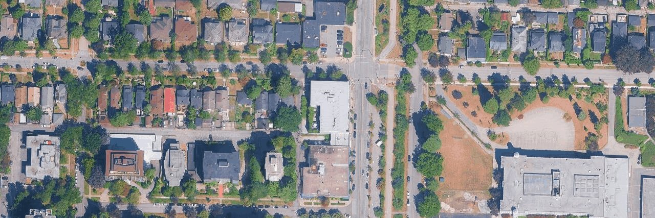 Boulevard aerial view