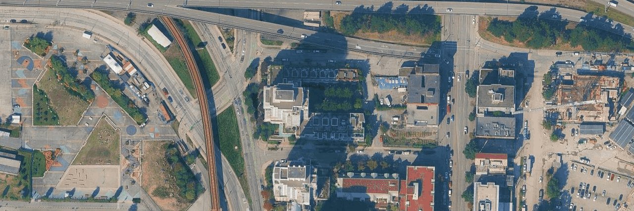 Creekside aerial view
