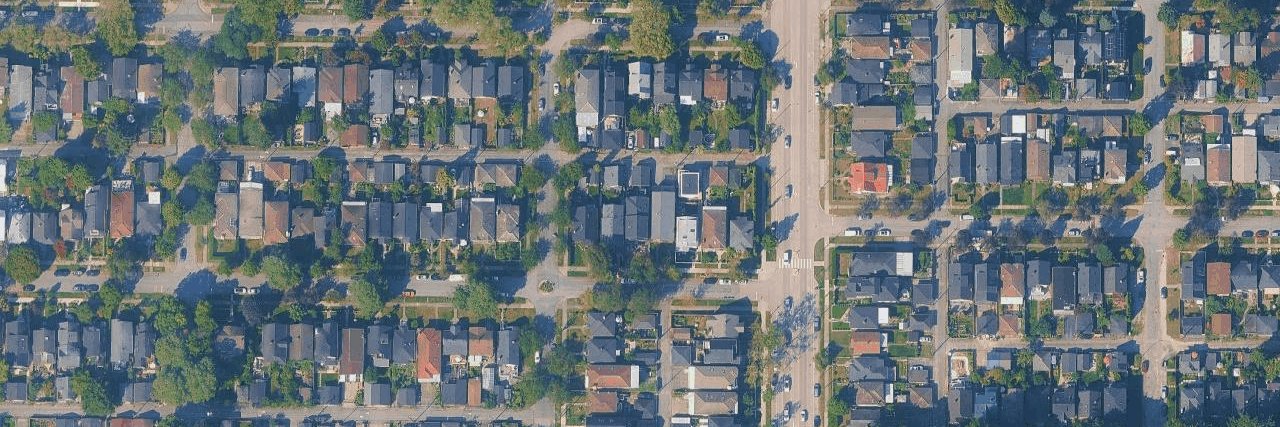 Commercial Drive aerial view