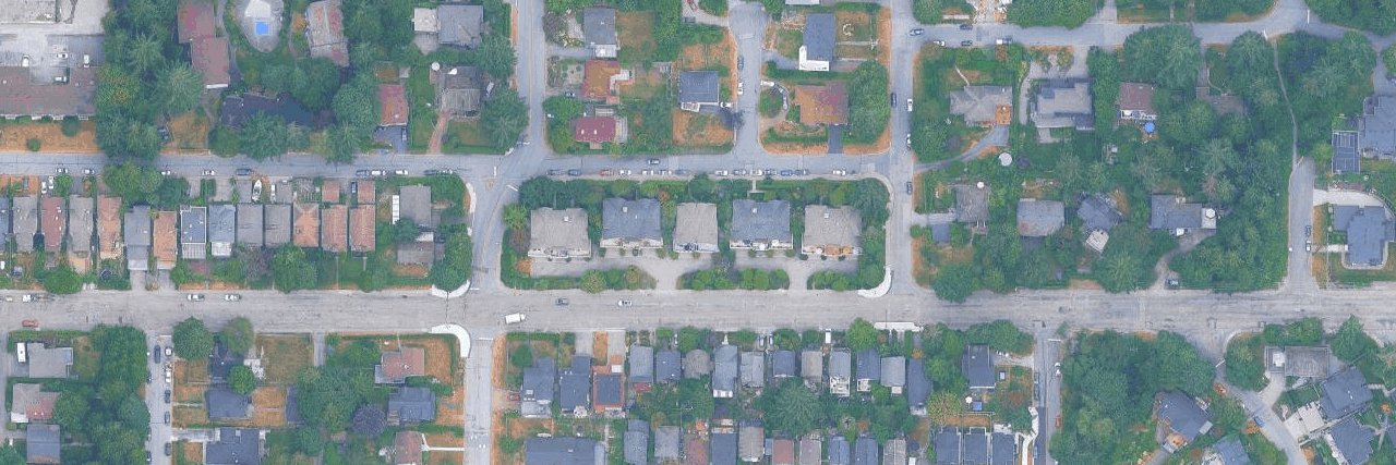 Queens Court aerial view