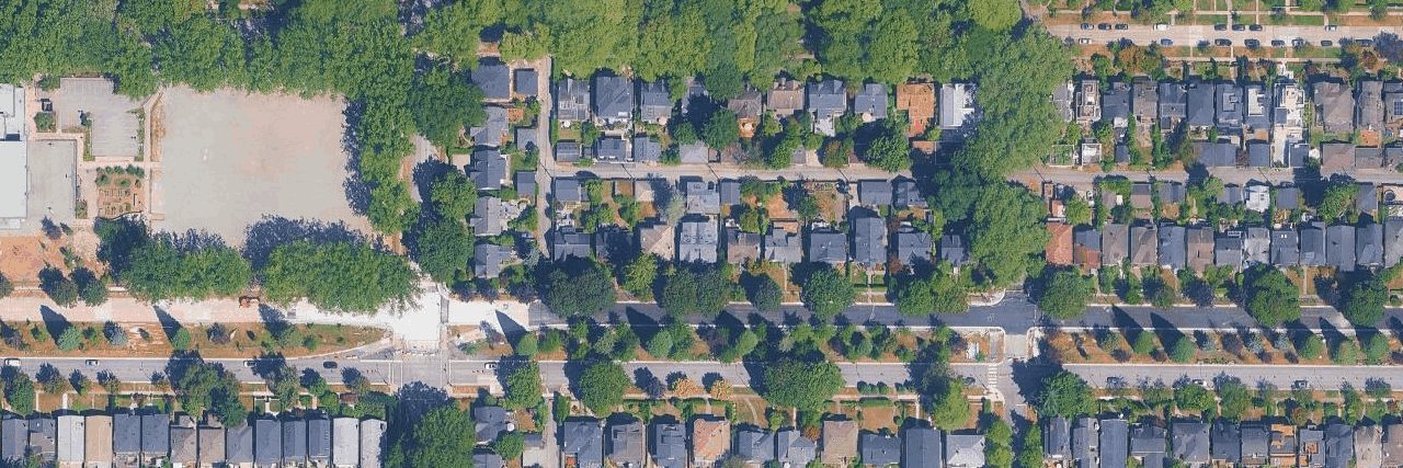 Boulevard aerial view