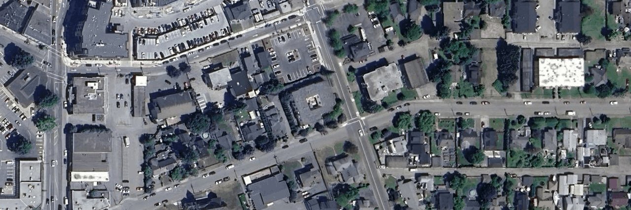 Sherwood Gardens aerial view