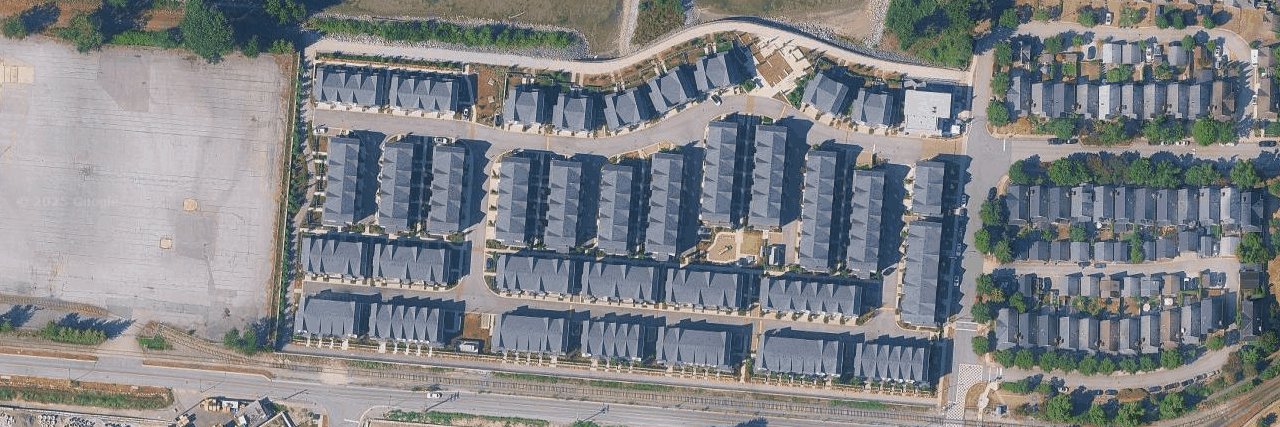 Portside aerial view