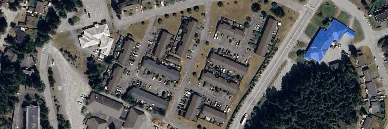 Larch Place aerial view